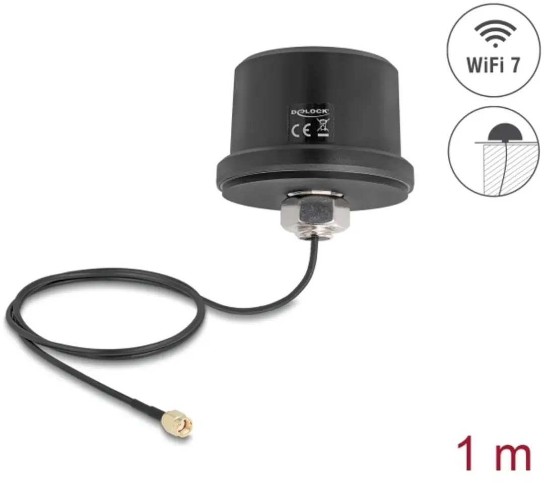 Delock WiFi 7 Antenne RP-SMA 3.5 dBi