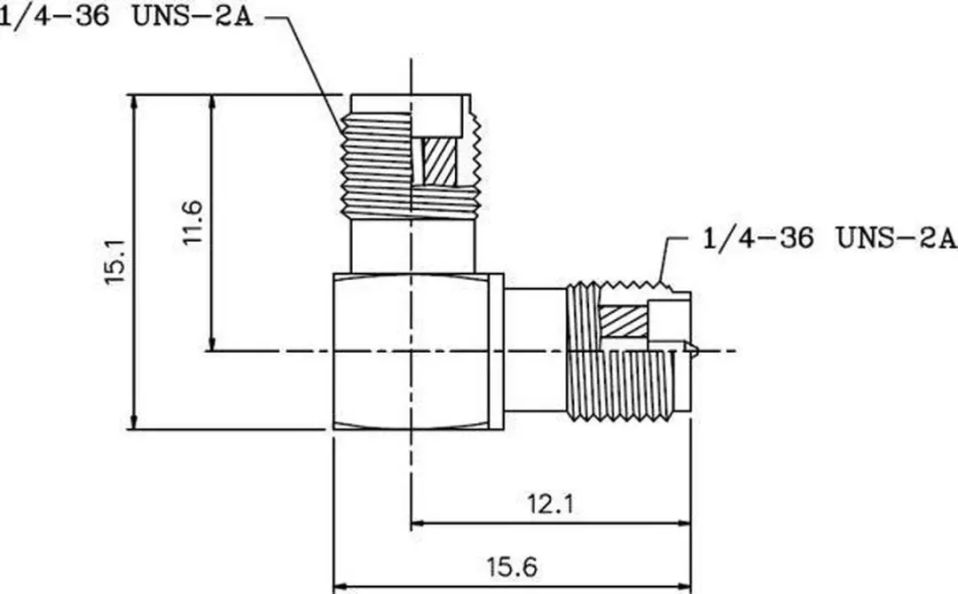 Delock RP-SMA naar SMA Haakse Adapter 50 Ohm 10 GHz - Goud