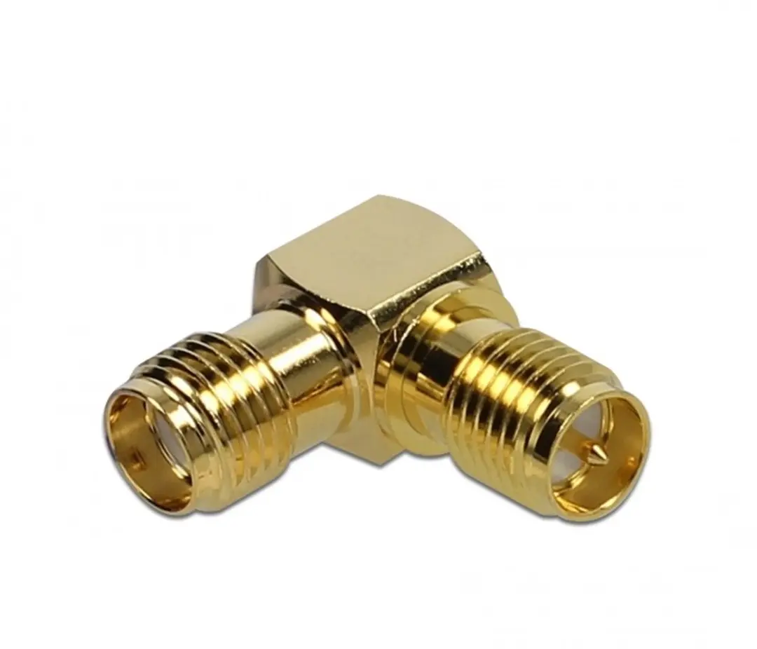 Delock RP-SMA naar SMA Haakse Adapter 50 Ohm 10 GHz