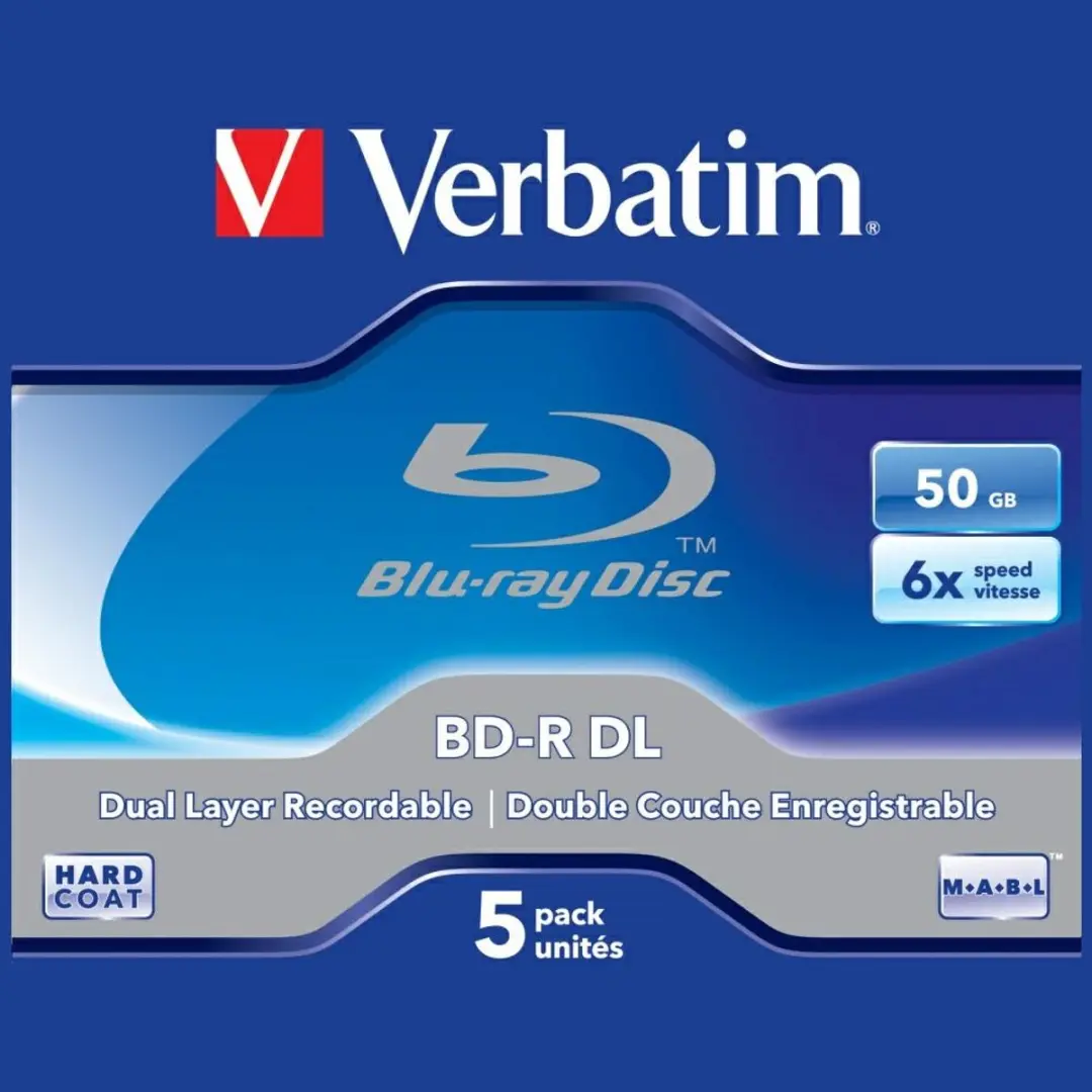 Verbatim BD-R DL 50GB 6x - 5 Stuks