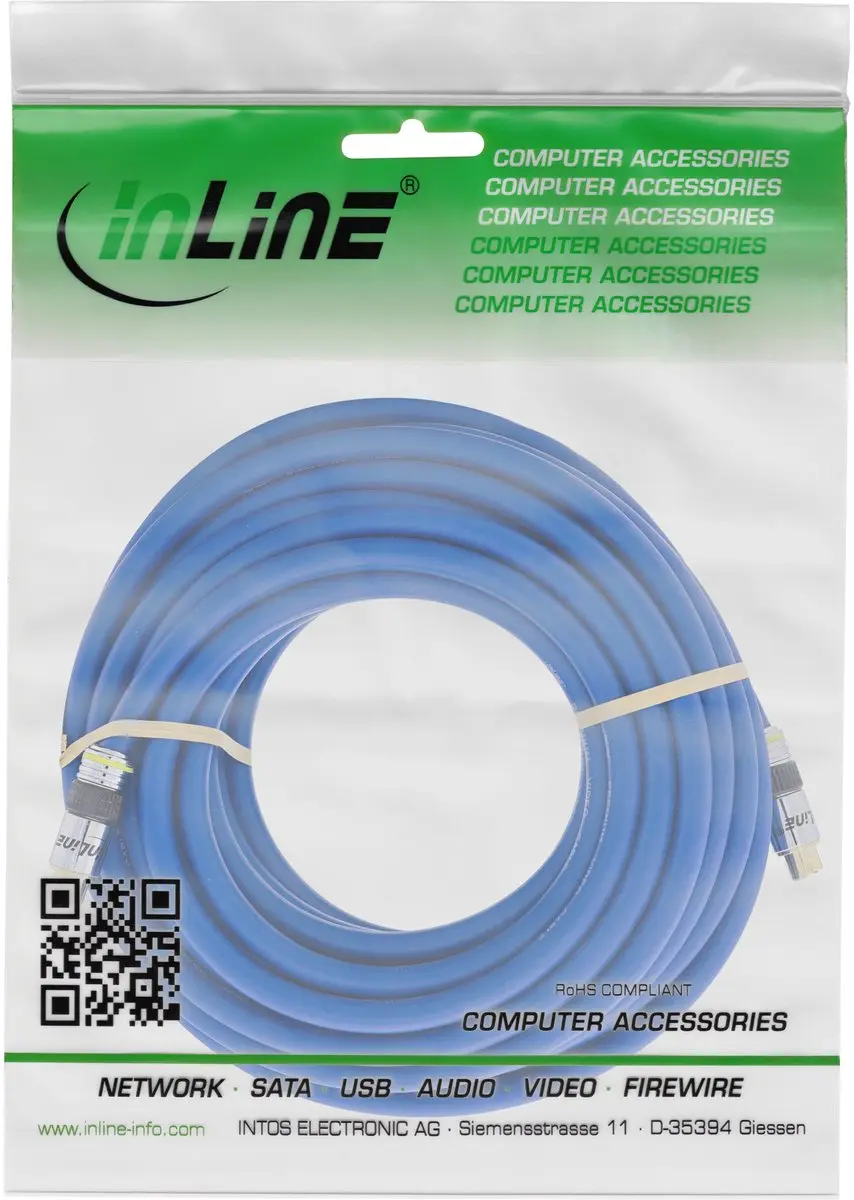 InLine S-VHS Kabel Vergulde 4-pins Mini DIN - 10m - Blauw