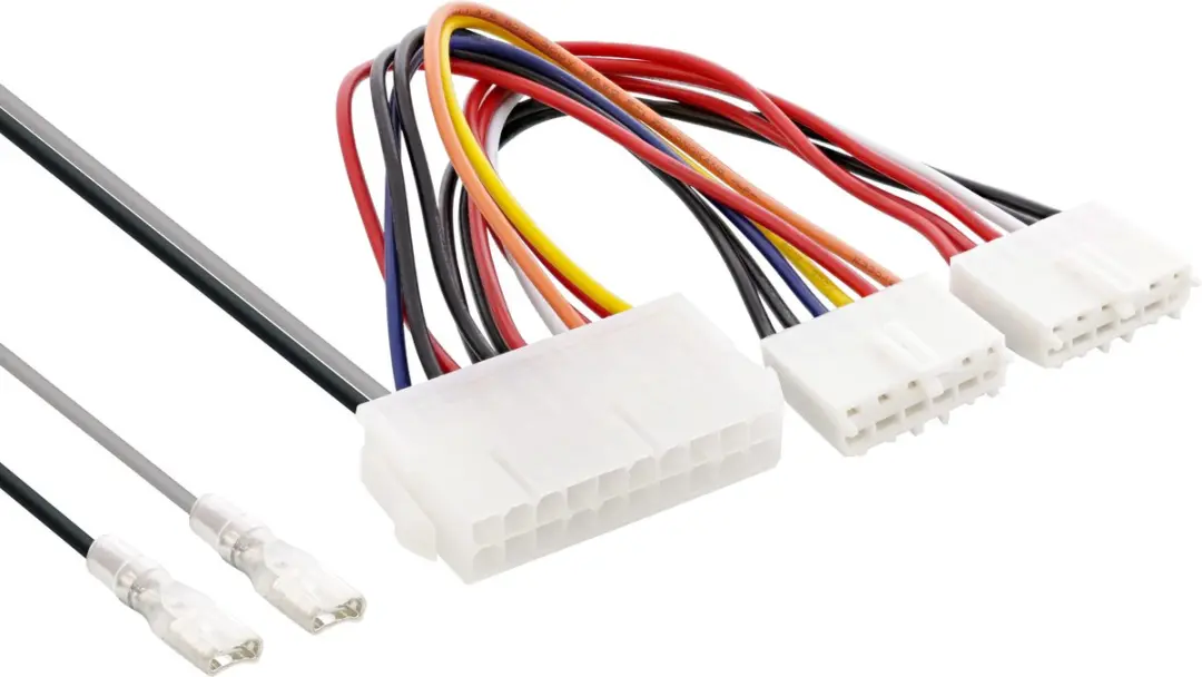 InLine ATX 20-pins Voedingskabel met Schakelaar 0,20m