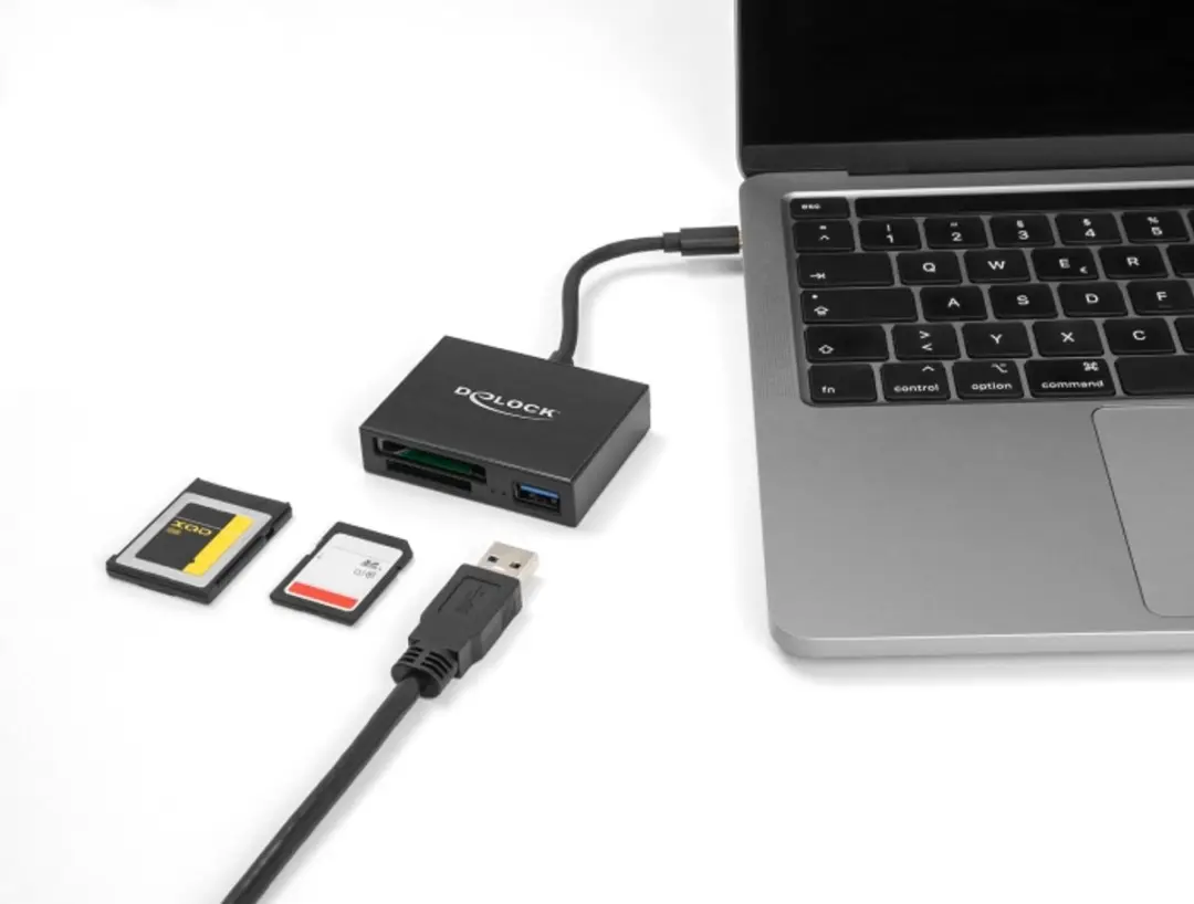 Delock USB-C Kaartlezer XQD/SD - 5Gbps Type-A - Zwart