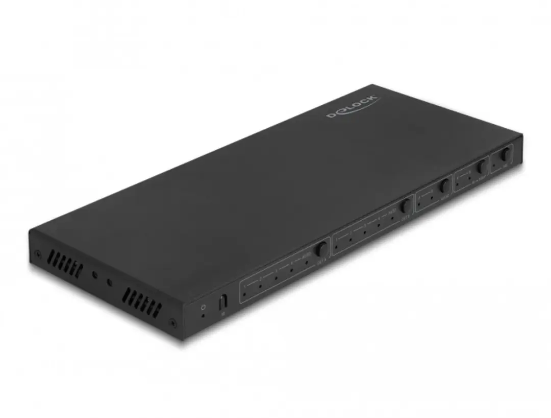 Delock HDMI Matrix Switch 4K 60Hz 4x2 - Zwart