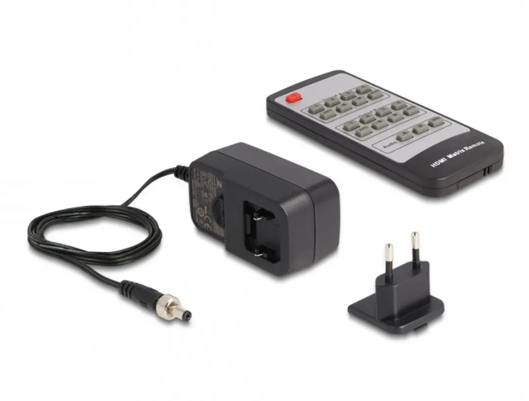 Delock HDMI Matrix Switch 4K 60Hz 4x2 - Zwart