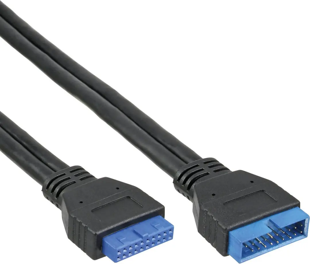 InLine USB 3.0 Verlengkabel M/F 0.35m - Zwart