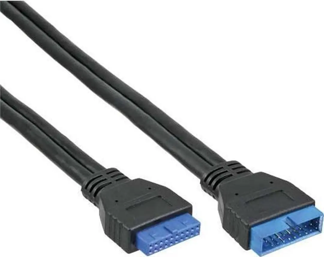 InLine USB 3.0 Verlengkabel M/F 0.35m - Zwart