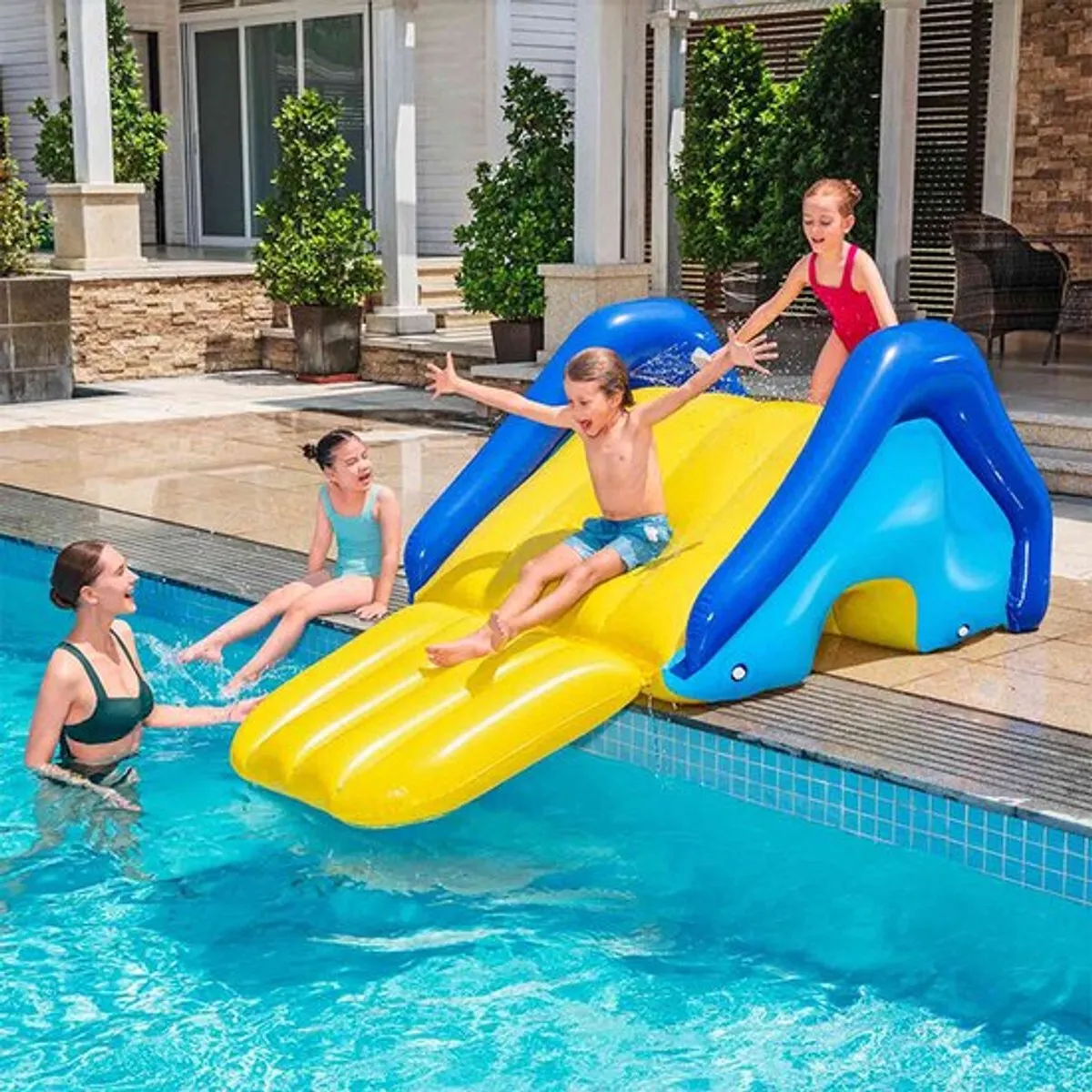 Bestway Opblaasbare Glijbaan 247x124x100cm - Geel - afbeelding 3 van 6