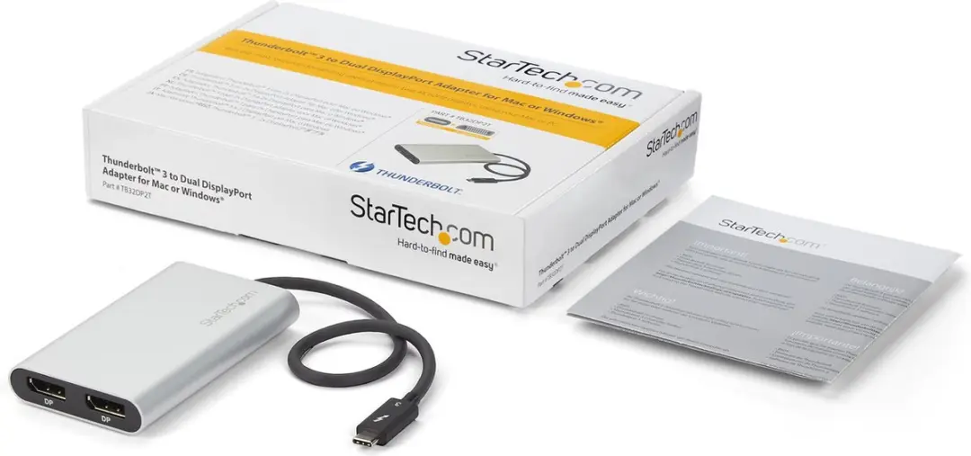 Startech Thunderbolt 3 KD12200 Dual DisplayPort Adapter 4K 60Hz