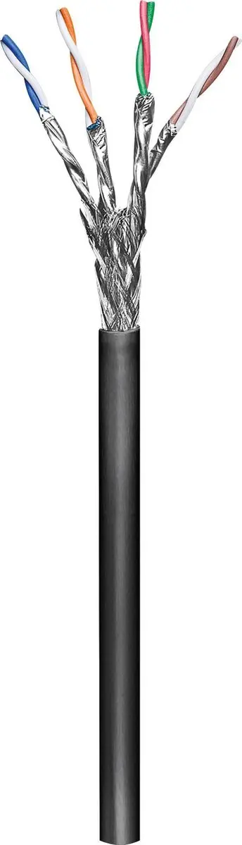 CAT6 S/FTP 100m Buitenkabel - Zwart - CCA
