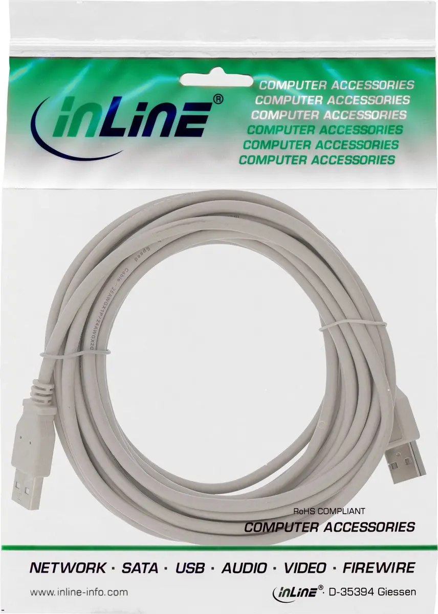 InLine USB2.0 Kabel OKS-65603 - 0,5m - Beige