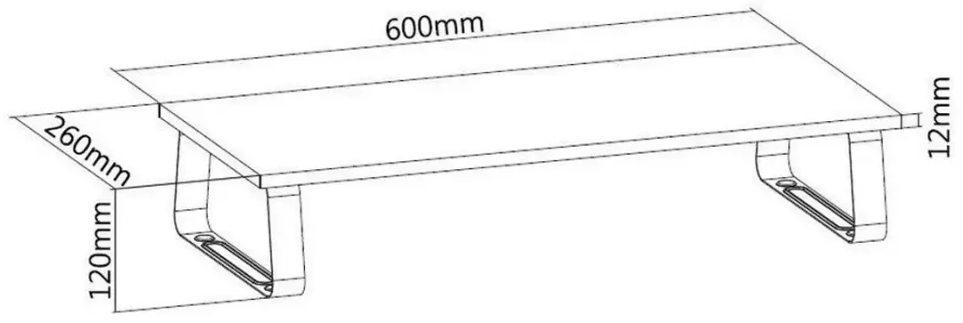 Equip 650880 Schermtafelsteun - Zwart