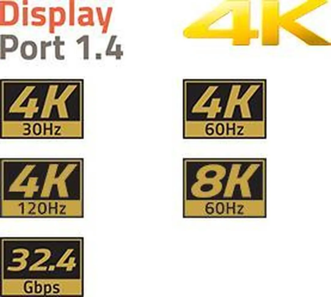 Nedis DisplayPort Kabel 8K@60Hz Verguld 3m - Antraciet - afbeelding 6 van 6