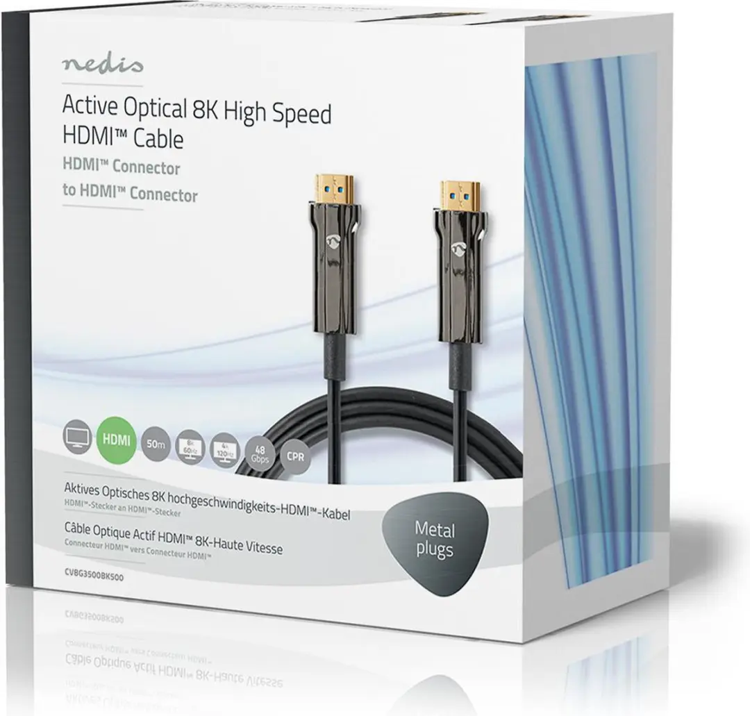 Nedis CVBG3500BK500 HDMI-Kabel 8K 48Gbps 50m - Zwart