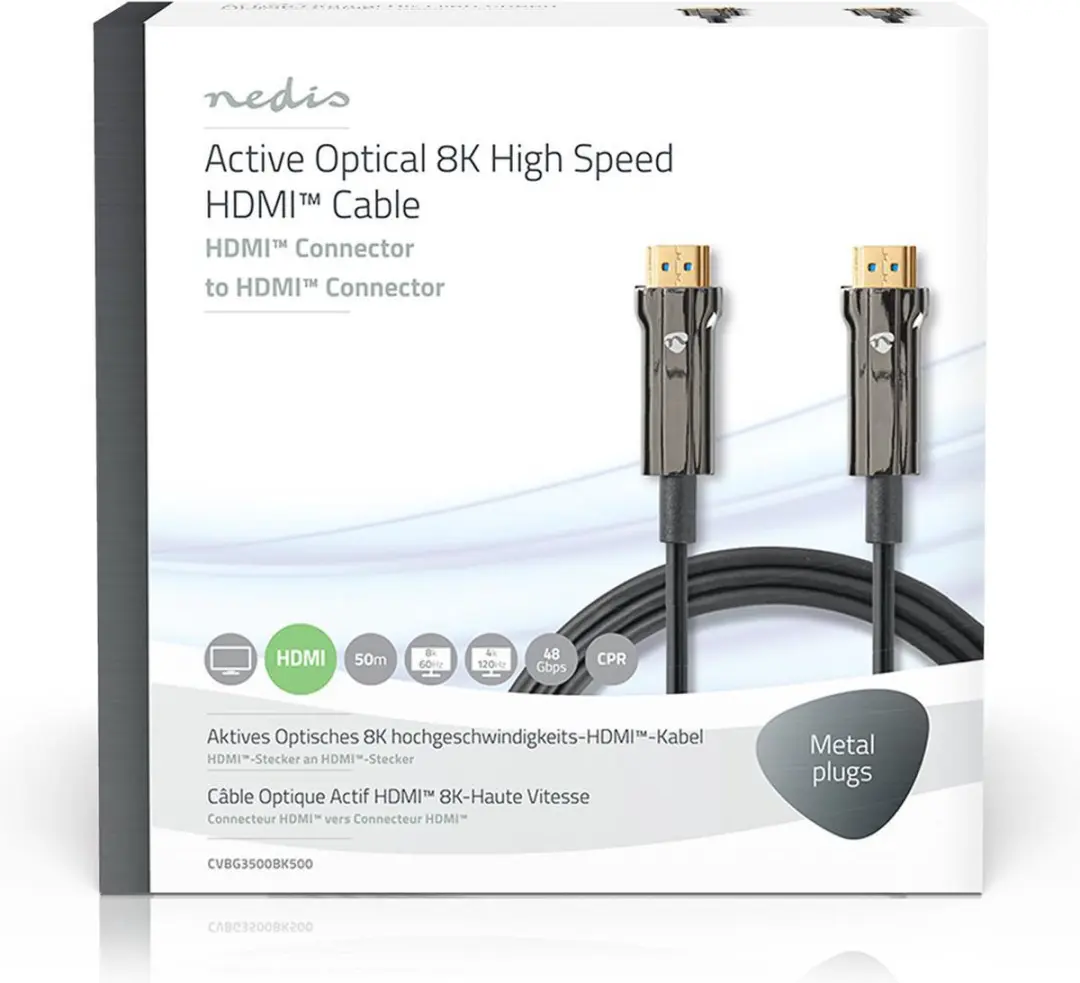 Nedis CVBG3500BK500 HDMI-Kabel 8K 48Gbps 50m - Zwart
