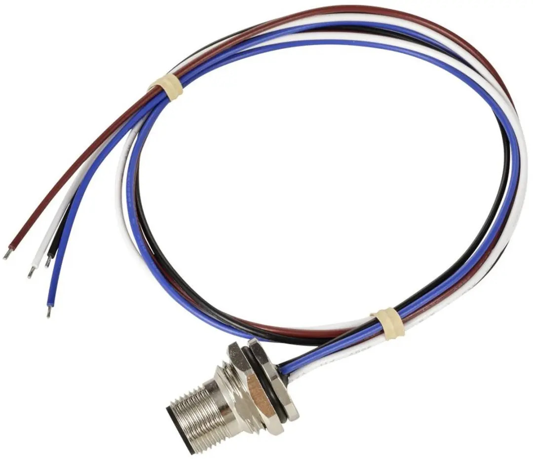 Tru Components TC-12833072 M12 Sensorstekker 4-polig - Inbouw 0.5m