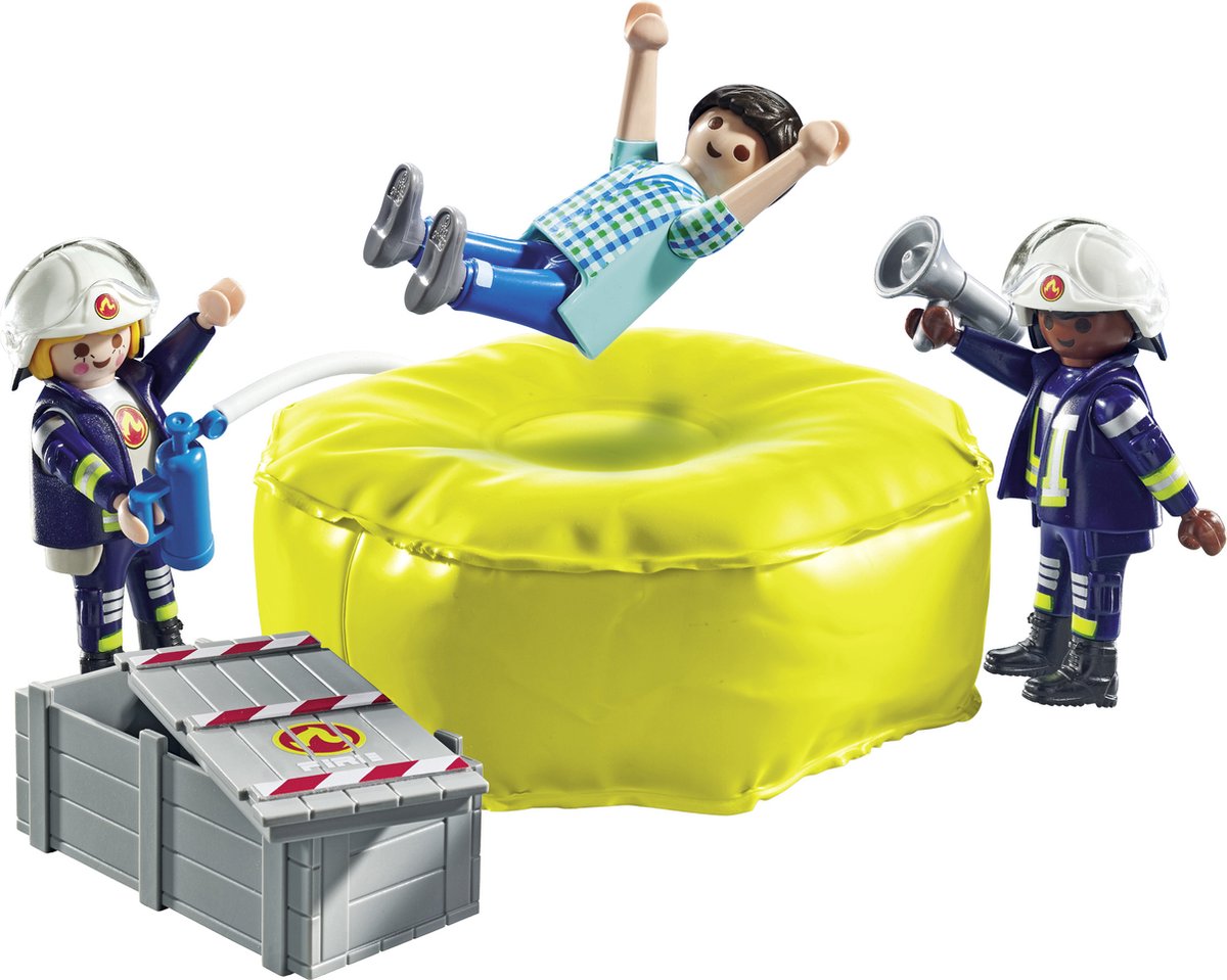 PLAYMOBIL Action Heroes Brandweerlieden met luchtkussens - 71465