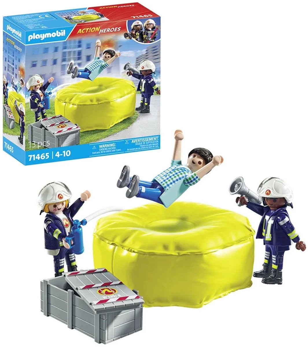 PLAYMOBIL Action Heroes Brandweerlieden met luchtkussens - 71465