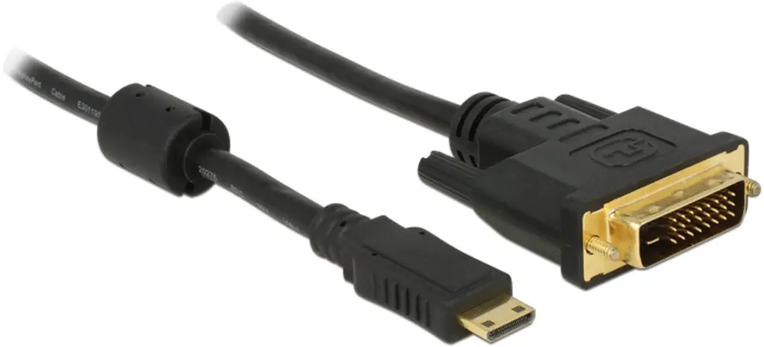 Delock Mini HDMI naar DVI-D Dual Link Kabel 1m