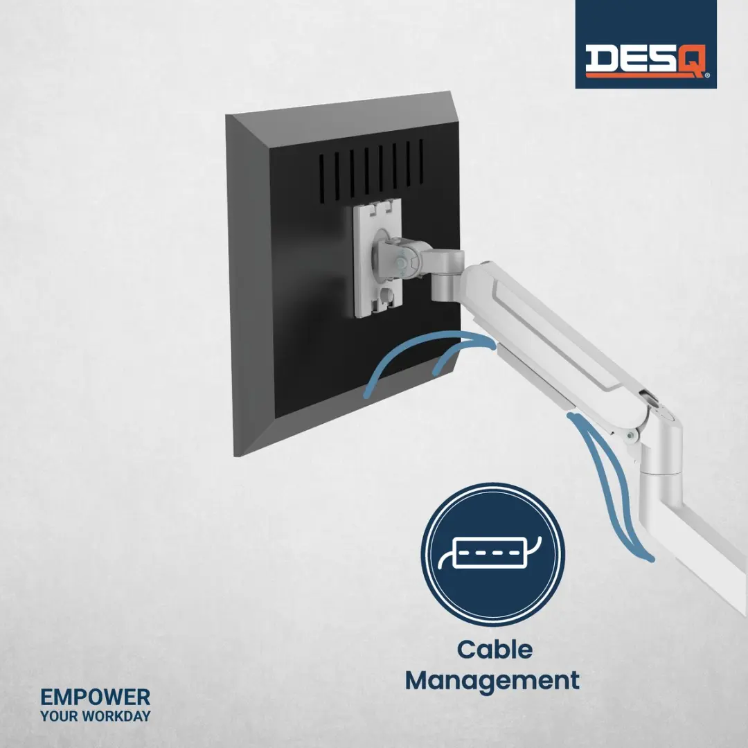 Desq Monitor Arm 1764.09 Heavy Duty - 17-49 Inch - Wit