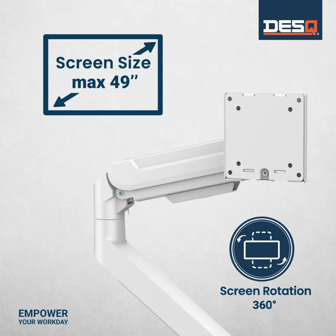 Desq Monitor Arm 1764.09 Heavy Duty - 17-49 Inch - Wit