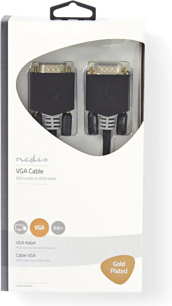 Nedis VGA-Kabel CCBW59000AT50 - 5m - Antraciet