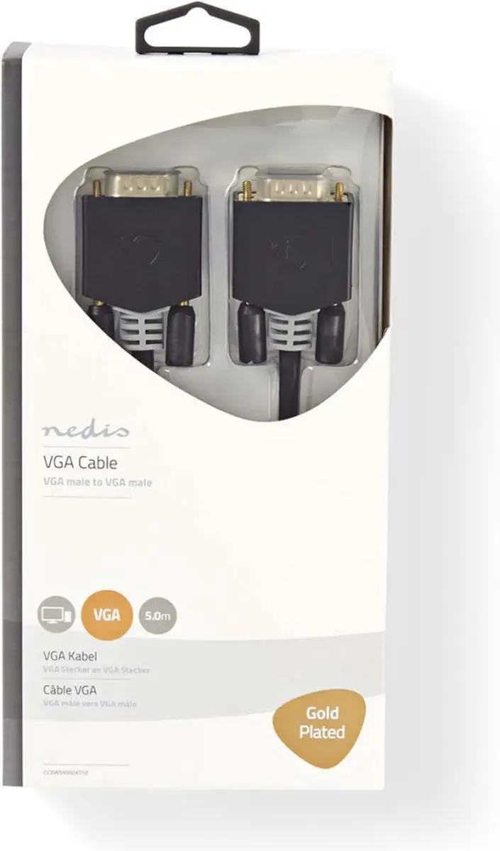 Nedis VGA-Kabel CCBW59000AT50 - 5m - Antraciet