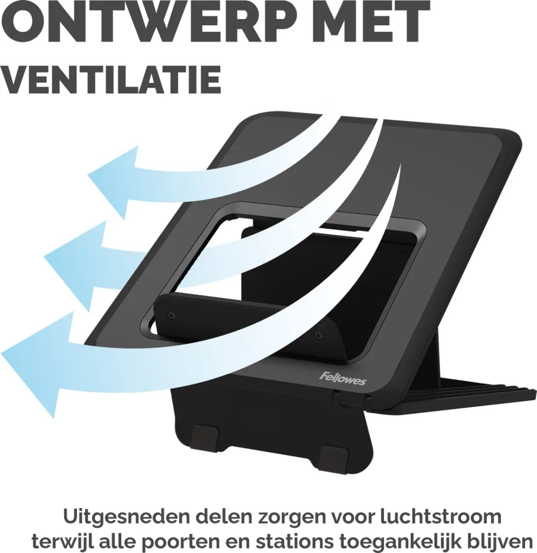 Fellowes Breyta Laptop Standaard 14 Inch - Zwart