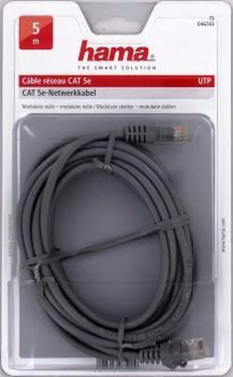 Hama UTP CAT5e Netwerkkabel 5m - Kleurenmix