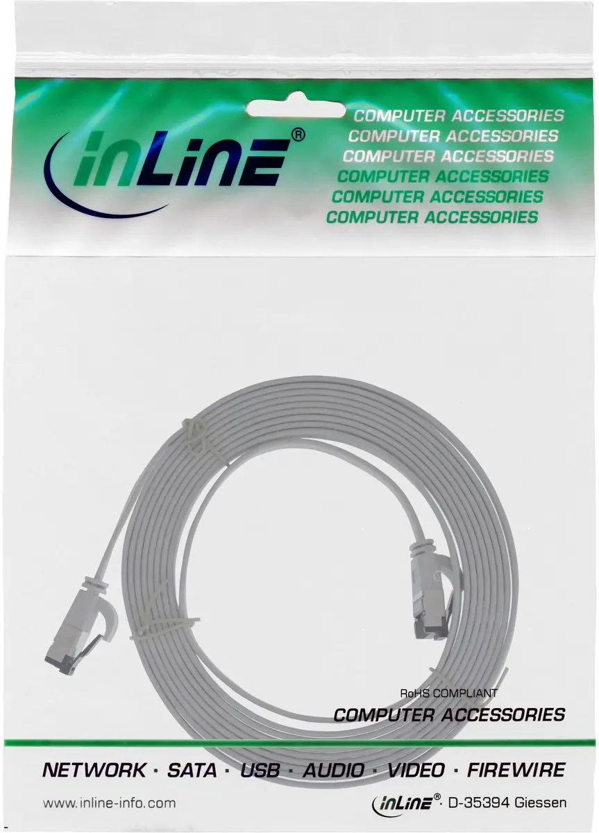 InLine Patchkabel U/FTP Cat.8.1 TPE 1,5m - Grijs