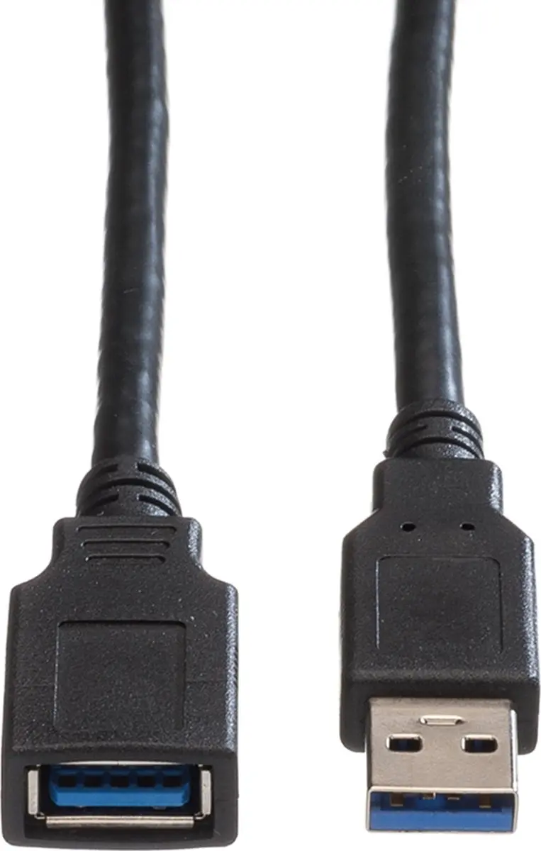 Roline USB 3.2 Gen 1 Kabel A-A M/F 0,8m - Zwart