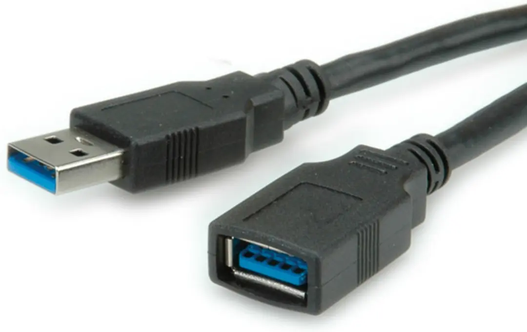 Roline USB 3.2 Gen 1 Kabel A-A M/F 0,8m - Zwart - afbeelding 6 van 6