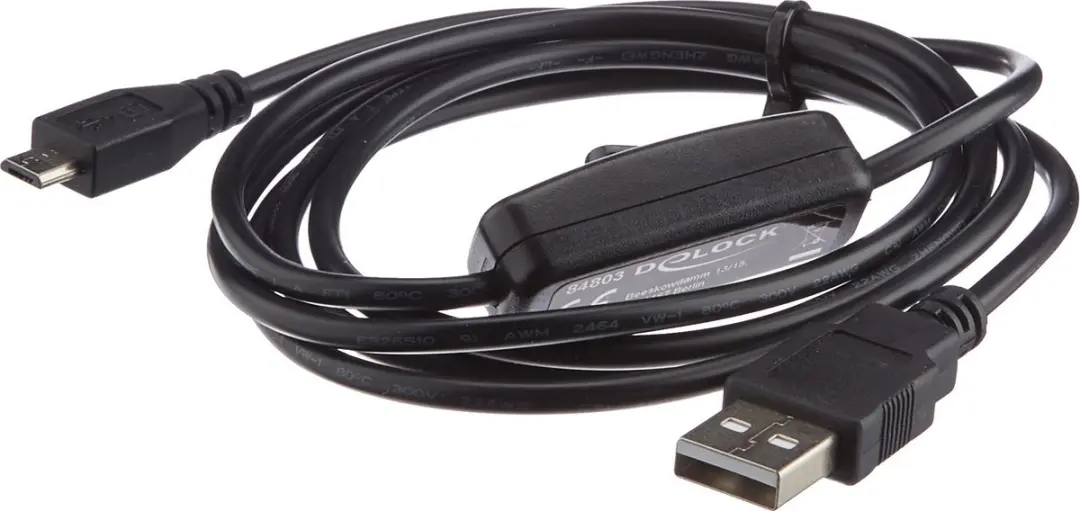 Delock USB naar USB Micro B Kabel 1,5m - Zwart