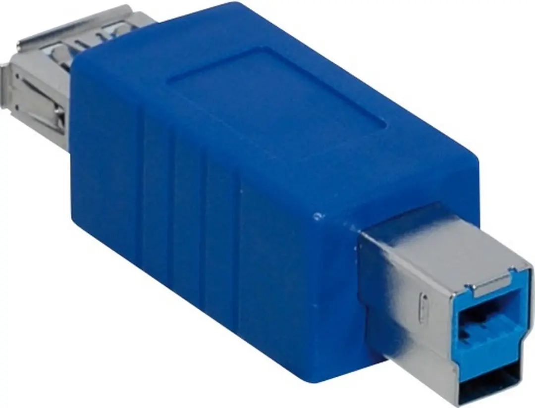 USB-B (m) - USB-A (v) adapter - USB3.0 / blauw