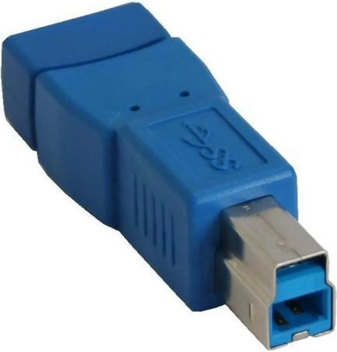 USB-B (m) - USB-A (v) adapter - USB3.0 / blauw