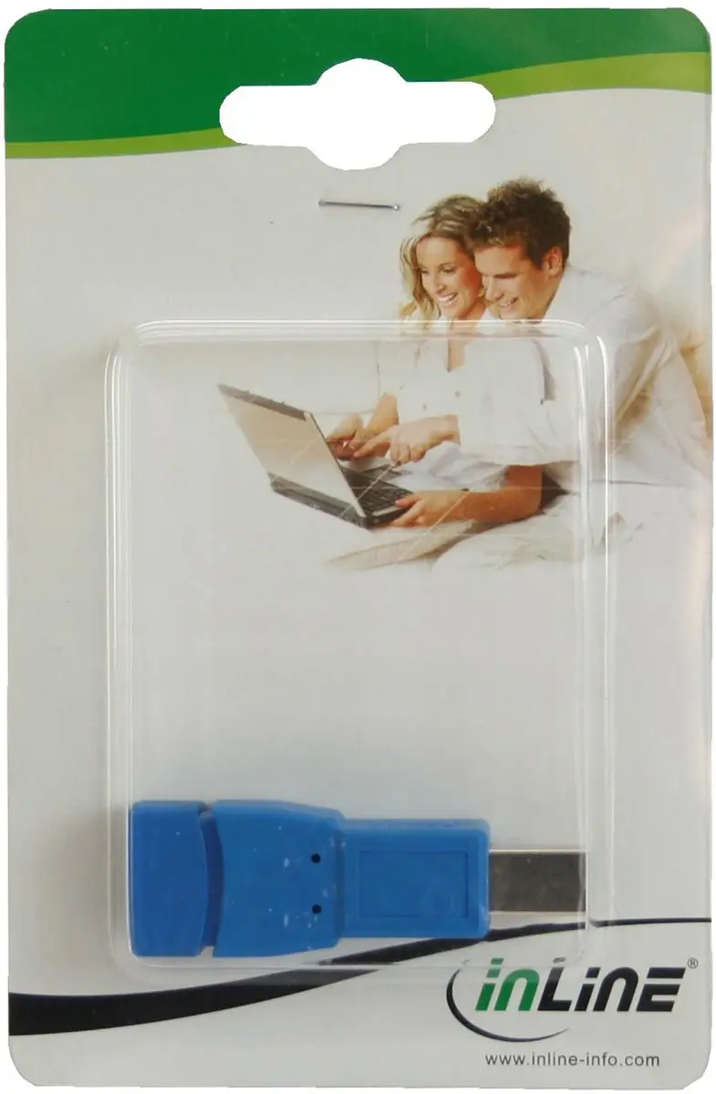 USB-B (m) - USB-A (v) adapter - USB3.0 / blauw