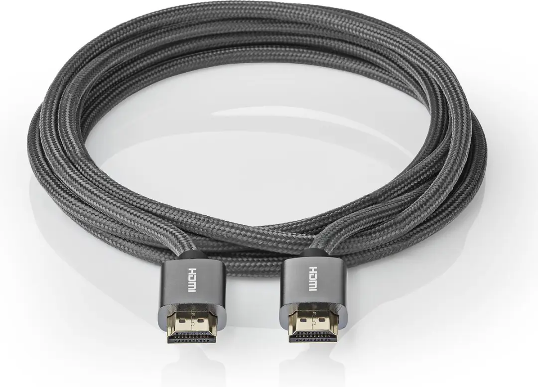 Nedis HDMI-Kabel CVTB34000GY50 4K@60Hz 18Gbps 5m - Gun Metal Grijs