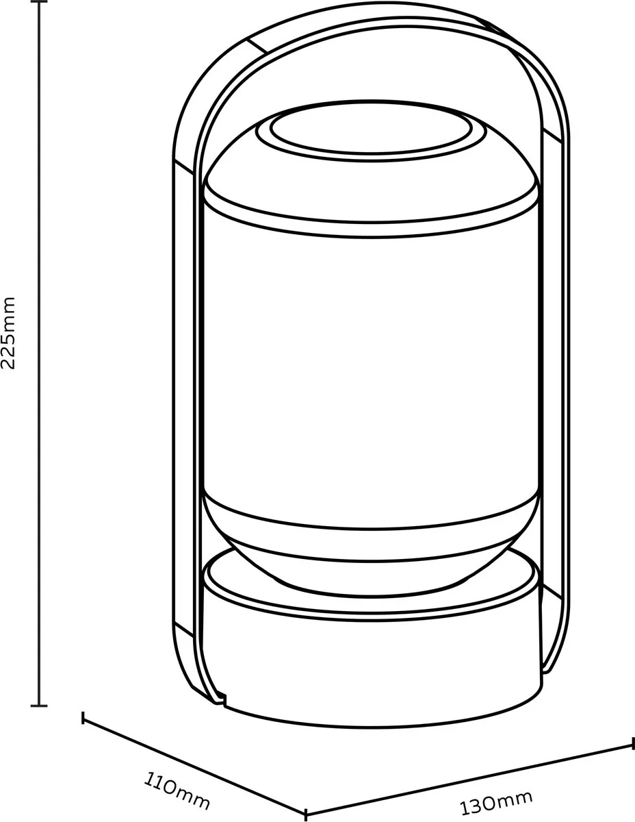 Calex Como Oplaadbare Tafellamp - 2 Stuks - Zwart - afbeelding 6 van 6