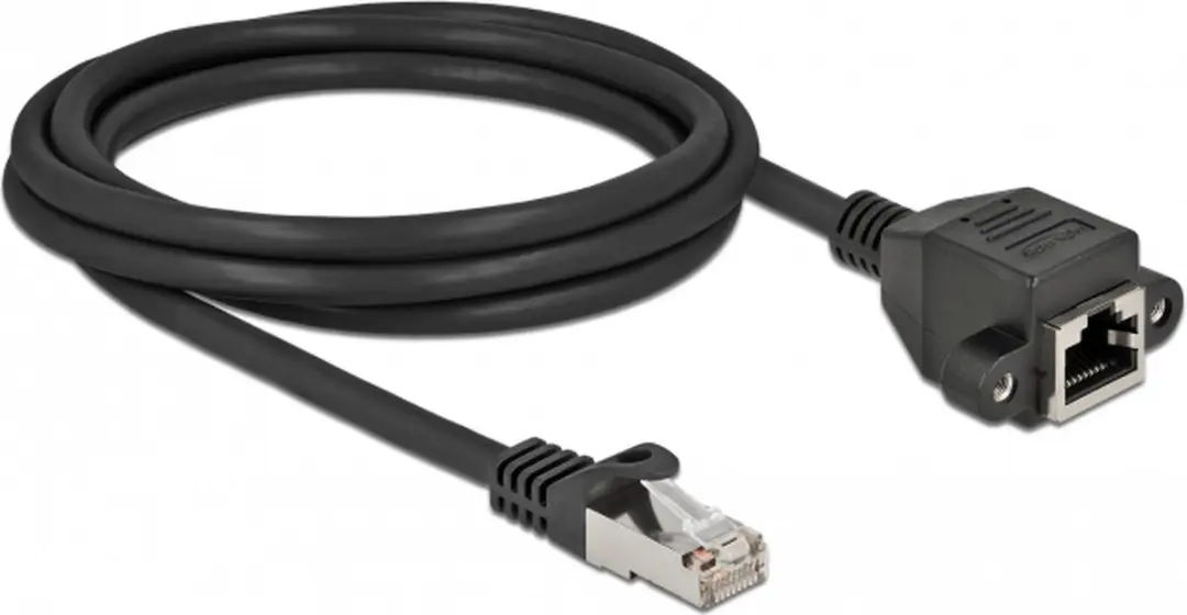 Delock Cat.6A Netwerkkabel 2m - S/FTP RJ45 - Zwart