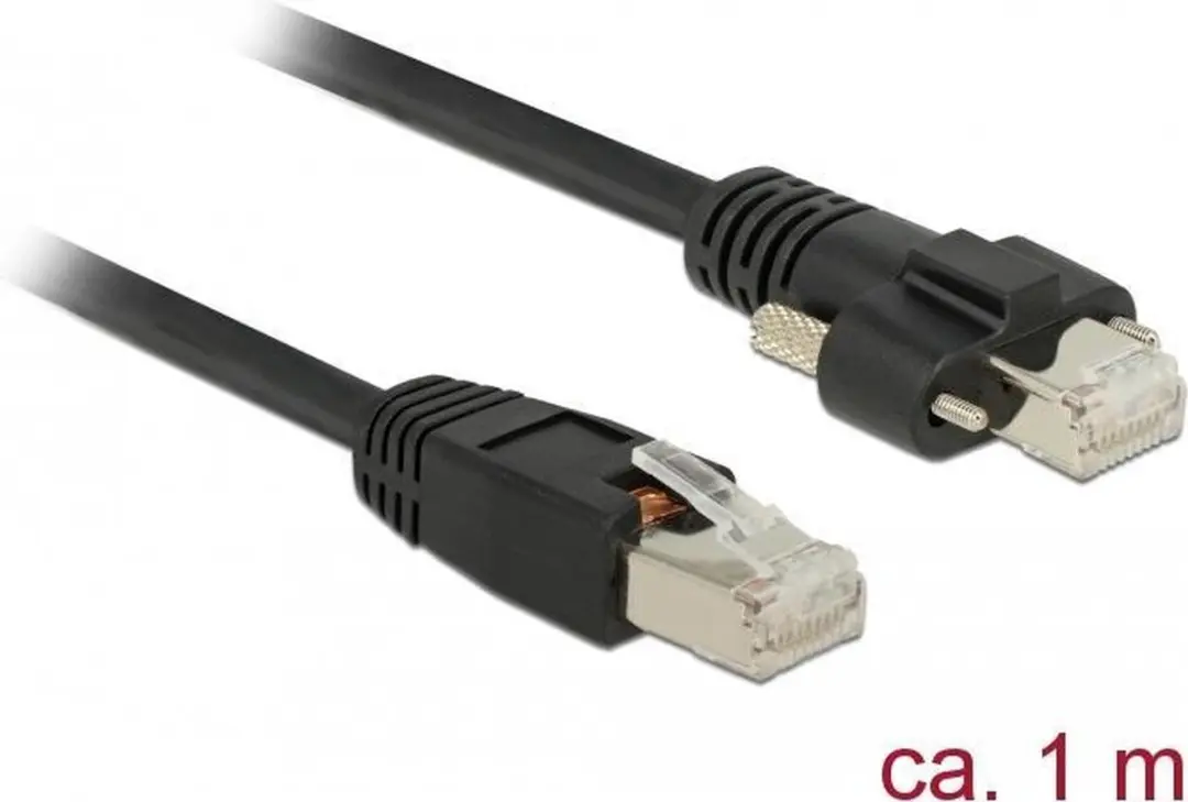 Delock GigE Camera Kabel Cat.6 S/FTP 1m - Zwart