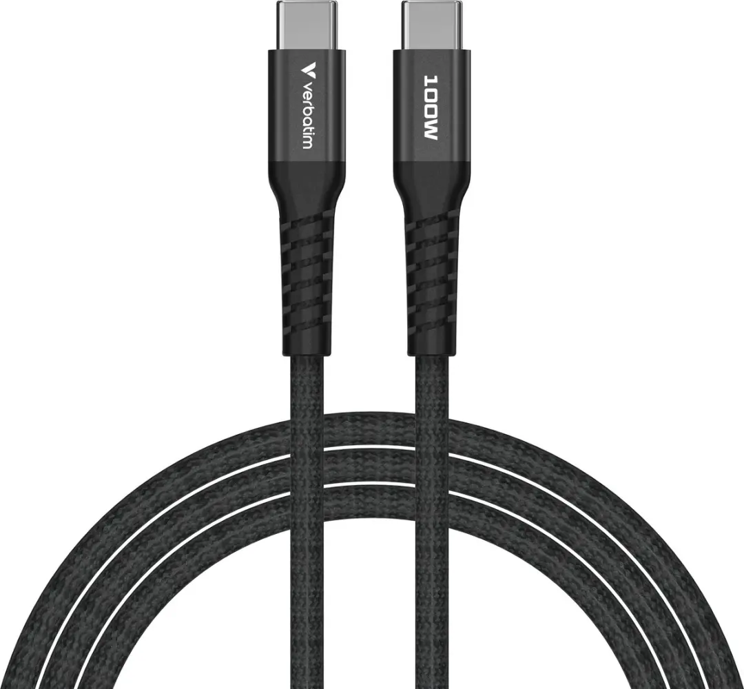 Verbatim USB-C Kabel 100W PD 1-2m - Transparant