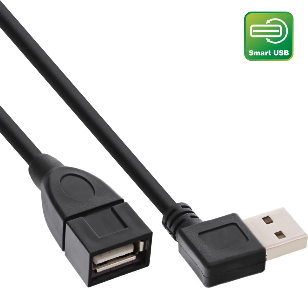 InLine Easy-USB-A Haaks Verlengkabel USB2.0 2A