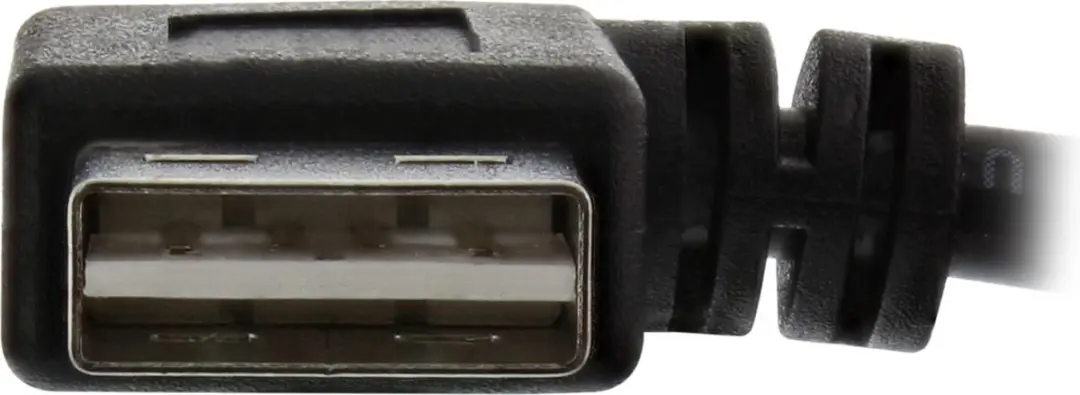 InLine Easy-USB-A Haaks Verlengkabel USB2.0 2A - 2m - Zwart
