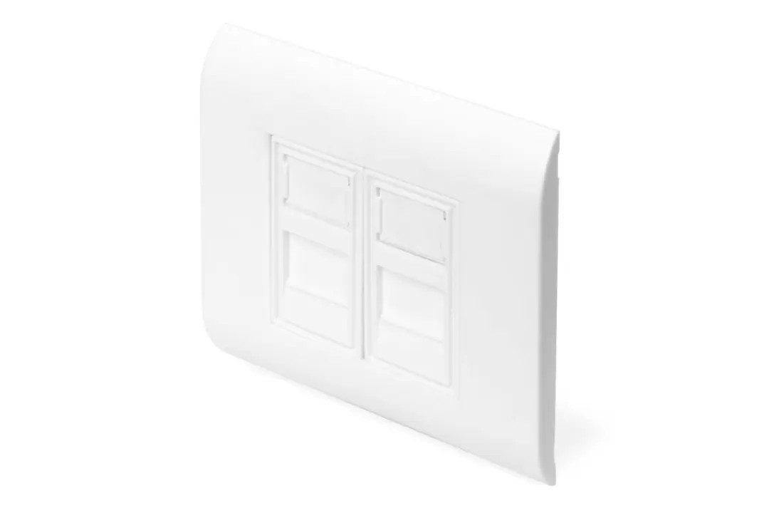 Keystone wandcontactdoos 2 x RJ-45 Wit