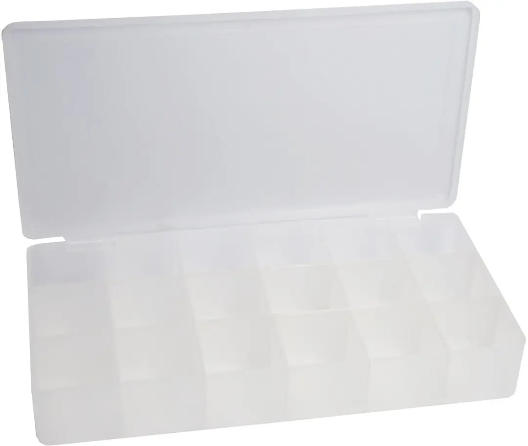 InLine Opbergdoos Kleine Onderdelen 18 Vakjes 213x114x35mm Wit