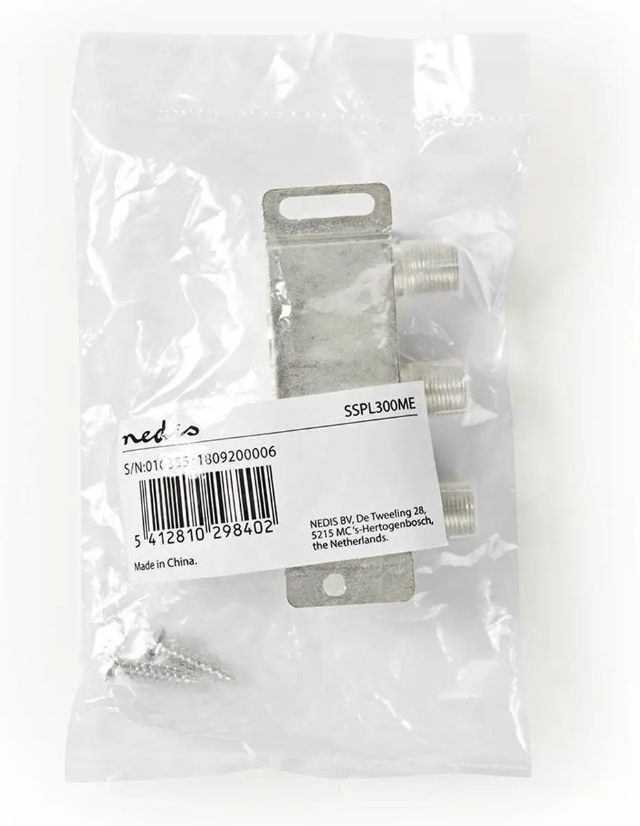 Nedis CATV-Splitter SSPL300ME - 3 Outputs 75 Ohm - Zilver
