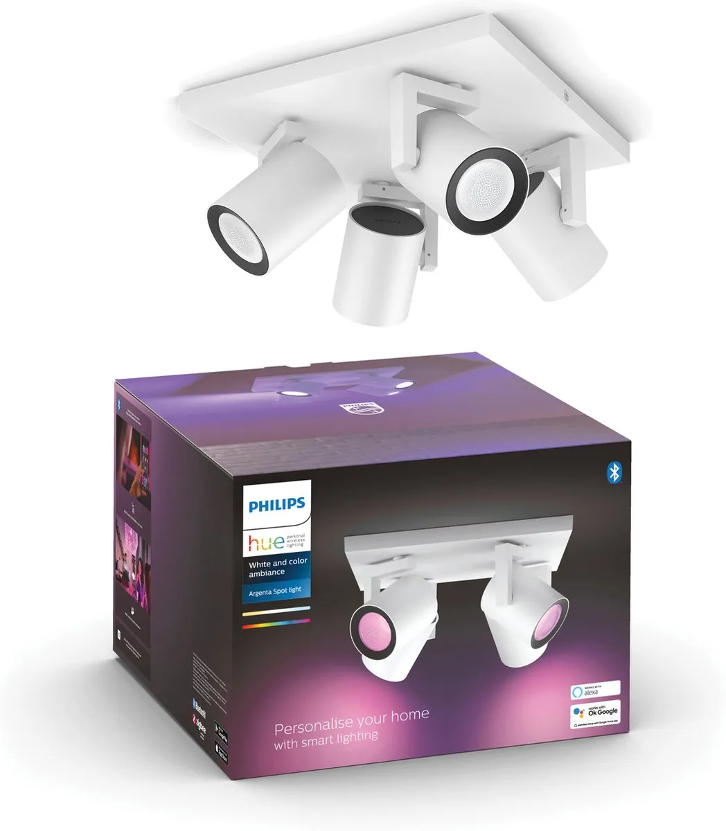 Philips Hue Argenta Opbouwspot 4-spots