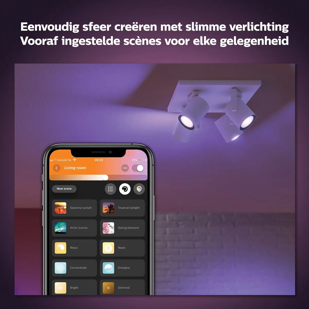 Philips Hue Argenta Opbouwspot 4-spots - RGBW Wit