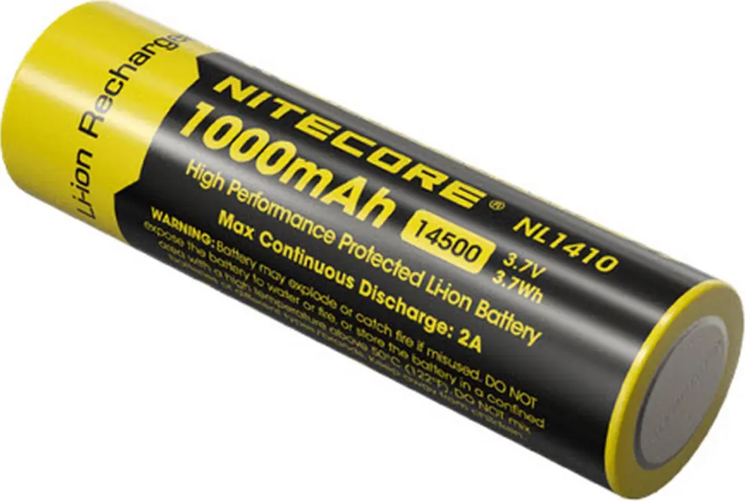 Nitecore NL1410 14500 Li-ion Accu 1000mAh - Geel/Zwart