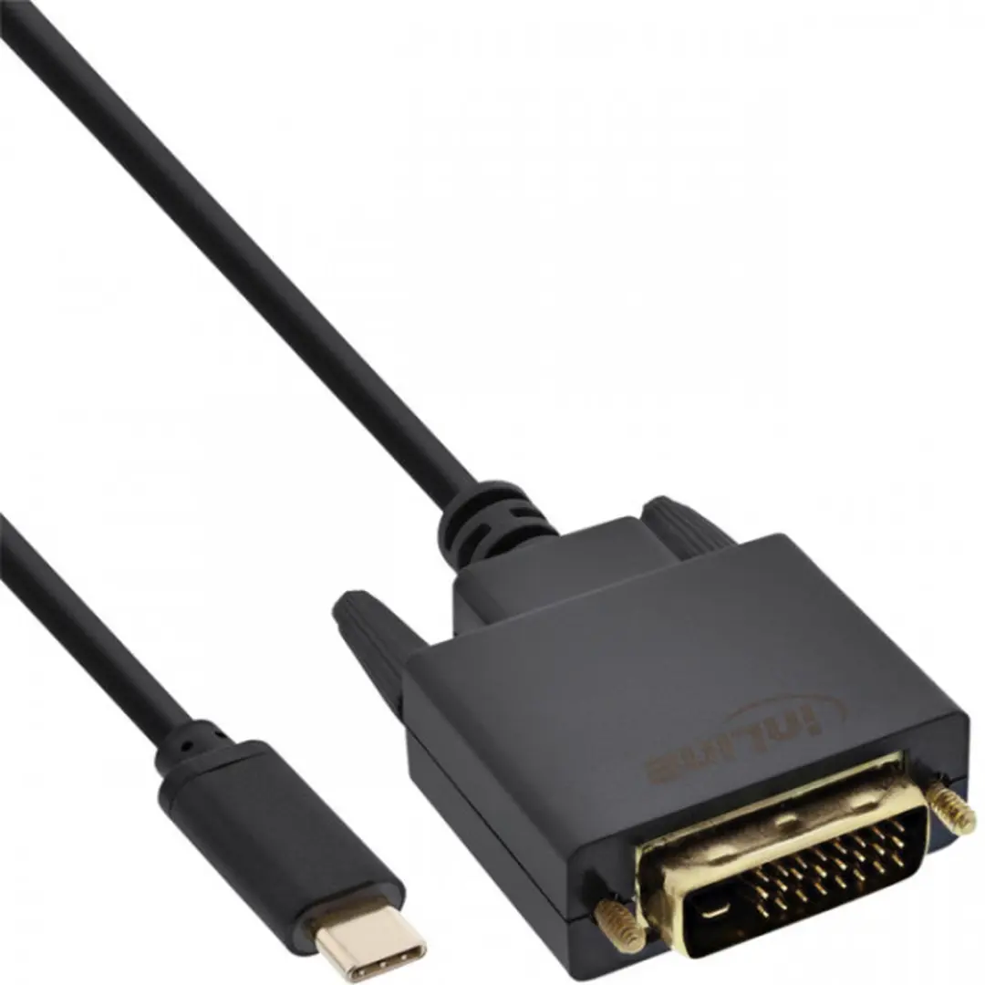 InLine USB-C naar DVI Kabel 2m - Zwart